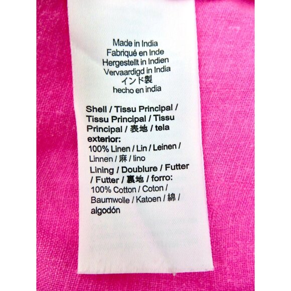 J. Crew Linen Wide Leg Jumpsuit Hot Pink Sleeveless Barbie Pink SZ 2 - Picture 8 of 8